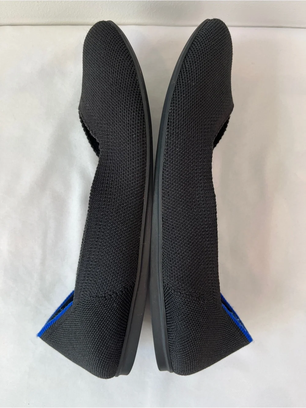 Rothy's The Flat Black Round Toe Knit Ballet Flats Washable Shoes Size 8.5